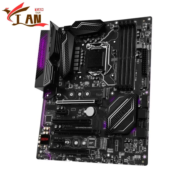 

Материнская плата для B250 GAMING PRO CARBON 64 ГБ LGA 1151 DDR4 ATX B250, материнская плата, 100% протестирована, полностью работает, коричневая