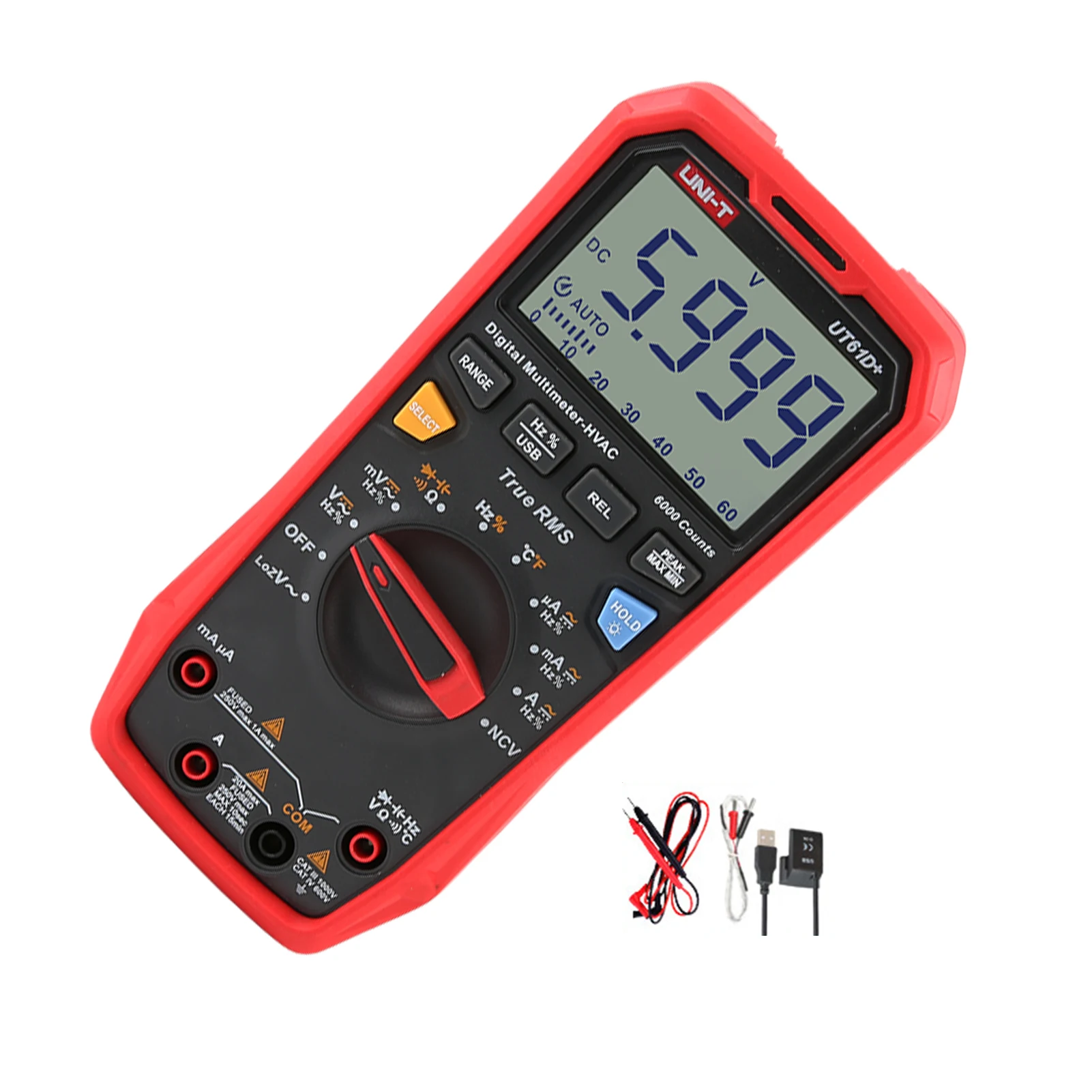 UNI-T UT61D UT61E Plus Smart Multimeter 22000 Counts AC DC Ammeter Voltmeter Multitester Digital Professional Multi Meter