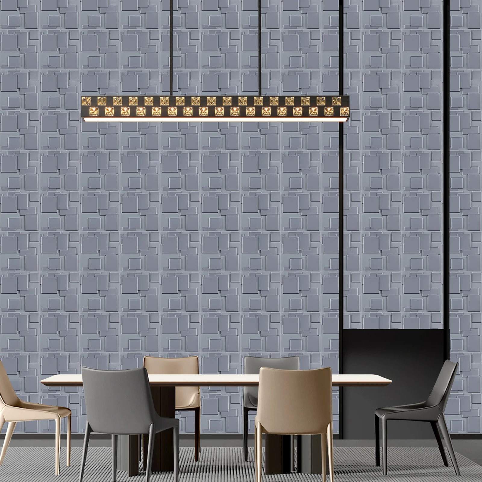 KUUJOJO 3D Slat Wall Panel,3D Fluted Textured Panel Decorative Wall Panel For Home Office Restaurant New Look