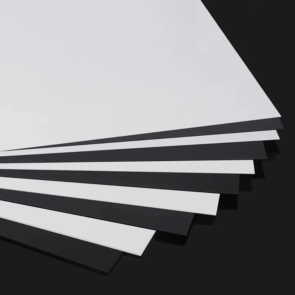 سمك 0.3/0.4/0.5/0.6 مللي متر ورقة PP سوداء غير لامعة سهلة القطع خفيفة الوزن لوحة من البولي بروبيلين لمشاريع الحرف اليدوية