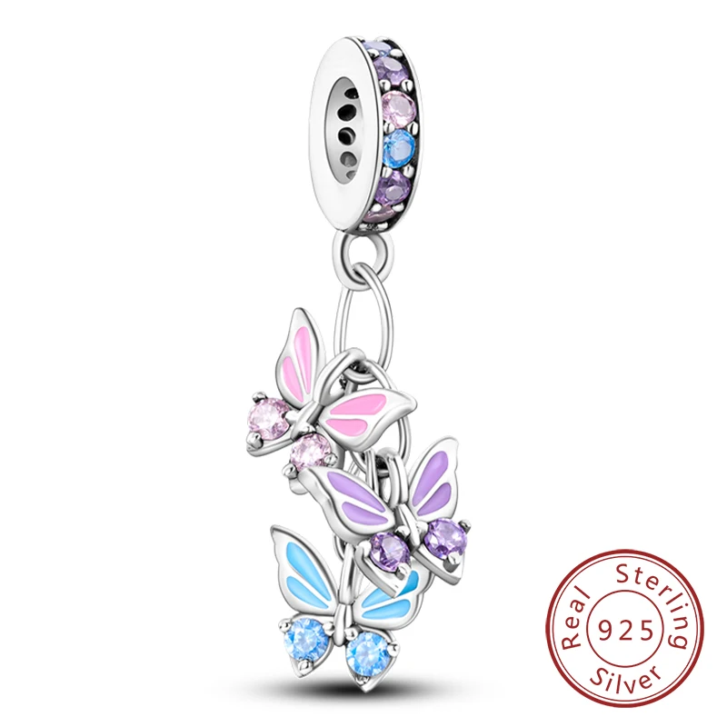 Heißer Verkauf Charm Bead Anhänger 925 Sterling Silber Glühwürmchen Liebe Herz Katzen Hunde Sonnenblumen Charm für Armband Frauen DIY Schmuck Geschenk