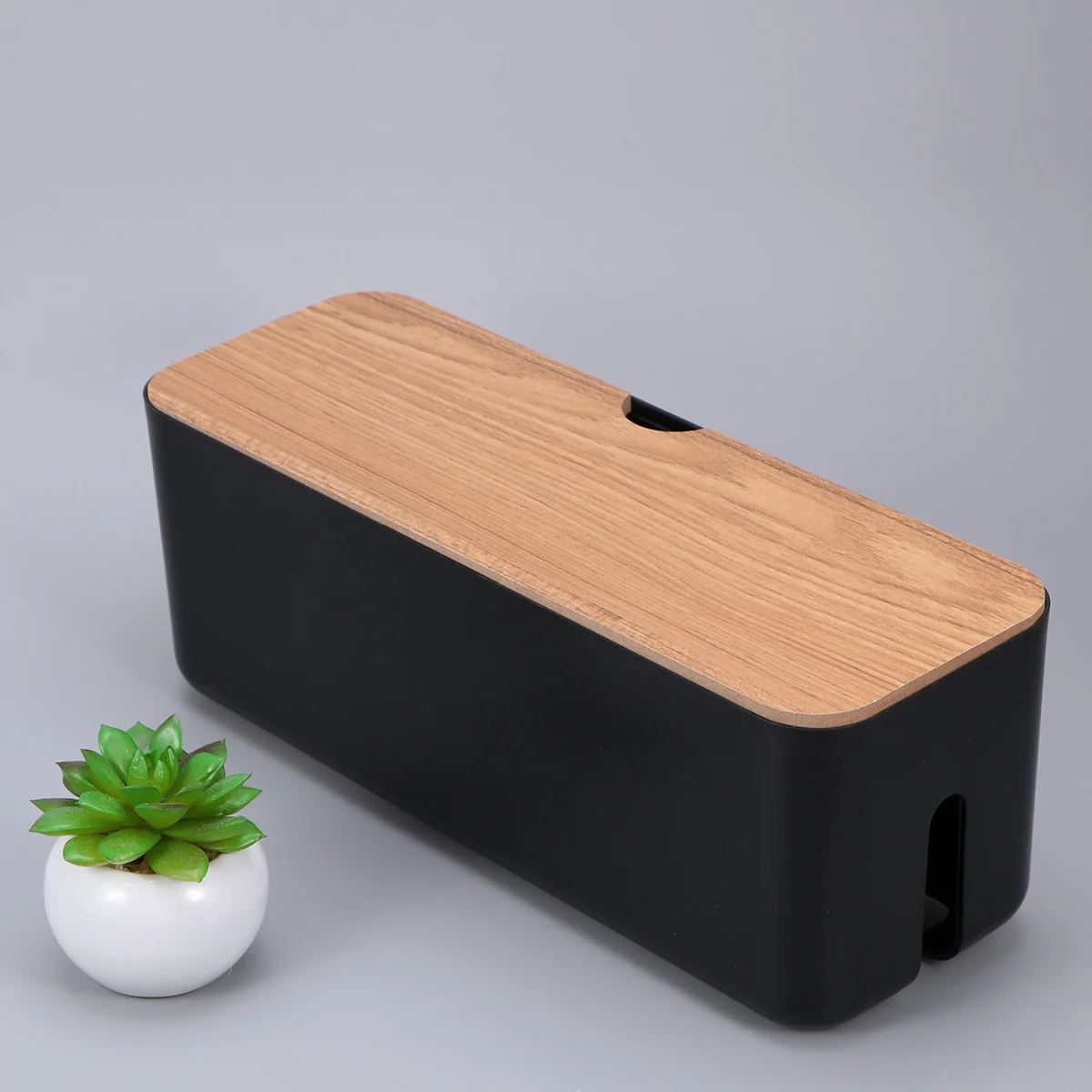 

1Pcs Cable Organizer Box Cord Storage Case for Chargers and Wires Neat Wire Arranging Holder with Ventilated Hollow