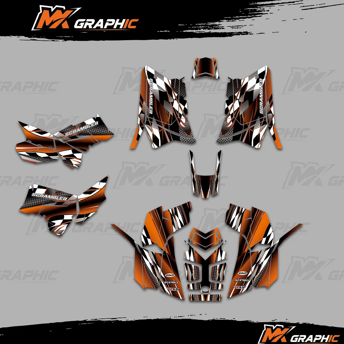 

Graphics Kits For POLARIS SCRAMBLER 850 1000 2013 2014 2015 2016 2017 2018 2019 2020 2021 UTV ATV Stickers Decals