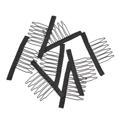 12 Pcs Lace Wig Clips 6-Teeth Steel Teeth Wig Accessories Tools with Cloth Wig Combs for Making Wig Caps