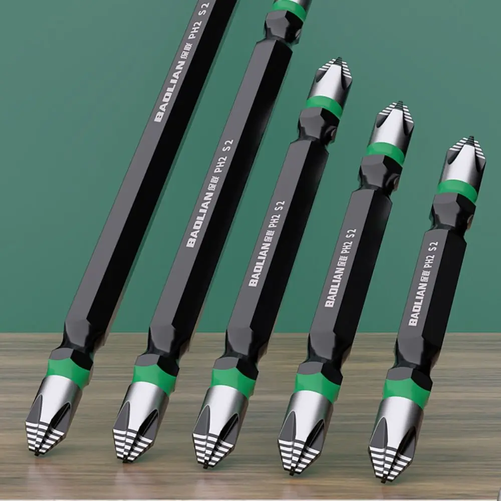 Non Slip Textured Magnetic Hex Bit Impact Resistance Magnetic Phillips Screwdriver Bit PH2 High Torque