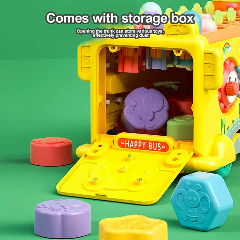 10in1 Multifunction Xylophone Bus Car Educational Toys for Baby Musical Instruments Baby Development Sensory Montessori Toy