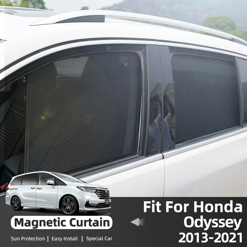 For Honda Odyssey RC1 RC2 RC4 2014-2019 Magnetic Car Sunshade Shield Front Windshield Curtain Rear Side Window Sun Shade Visor