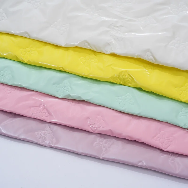 100X138CM Ultrasonic Embossed Bow Quilted Pressed Cotton Polyester Fabric 2mm ThickThrow Pillow Bag Pet Outdoor Picnic Mat Diy