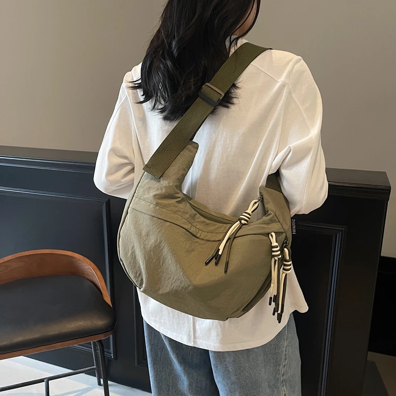 Japanese-style,simple and large-capacity crossbody bag,new female student single-shoulder versatile Hobos bag,Satchels purse