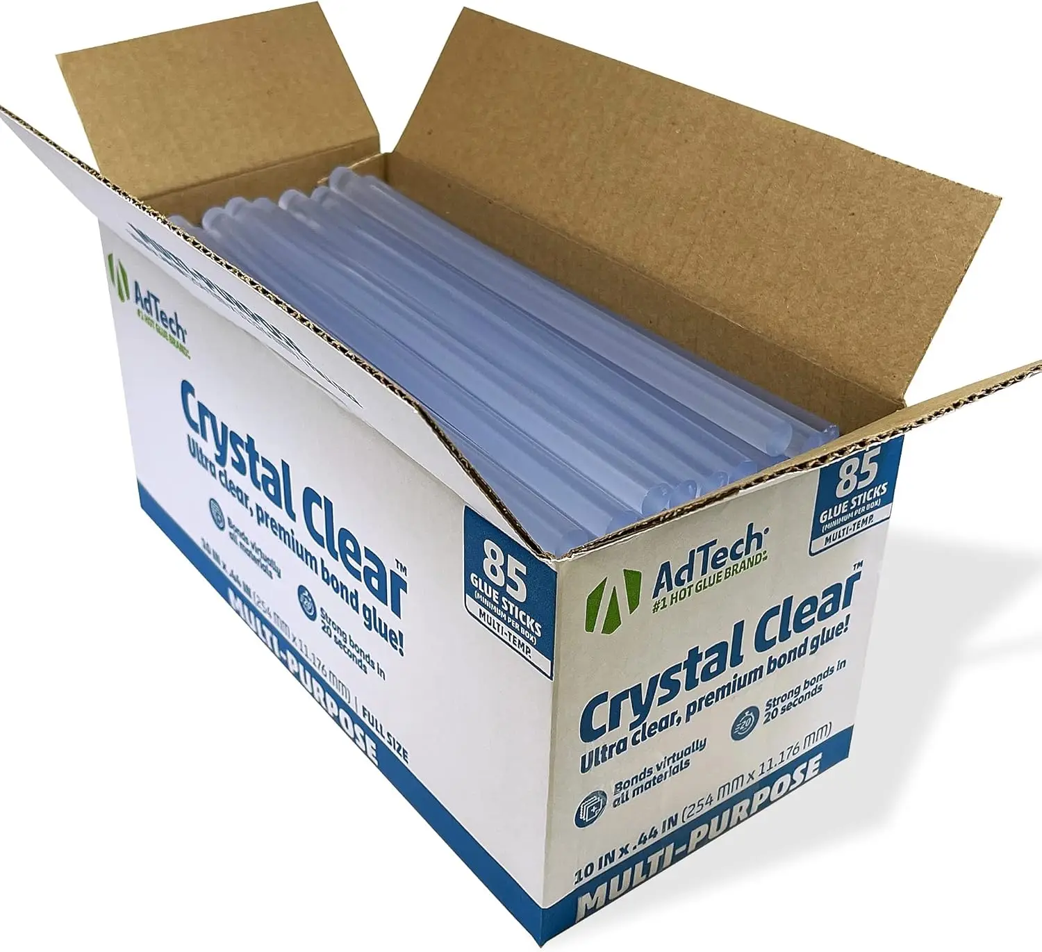 

Hot Glue Sticks, Full Size 10 Inches, Clear Adhesive, Pack of 85 for Crafting and DIY Projects