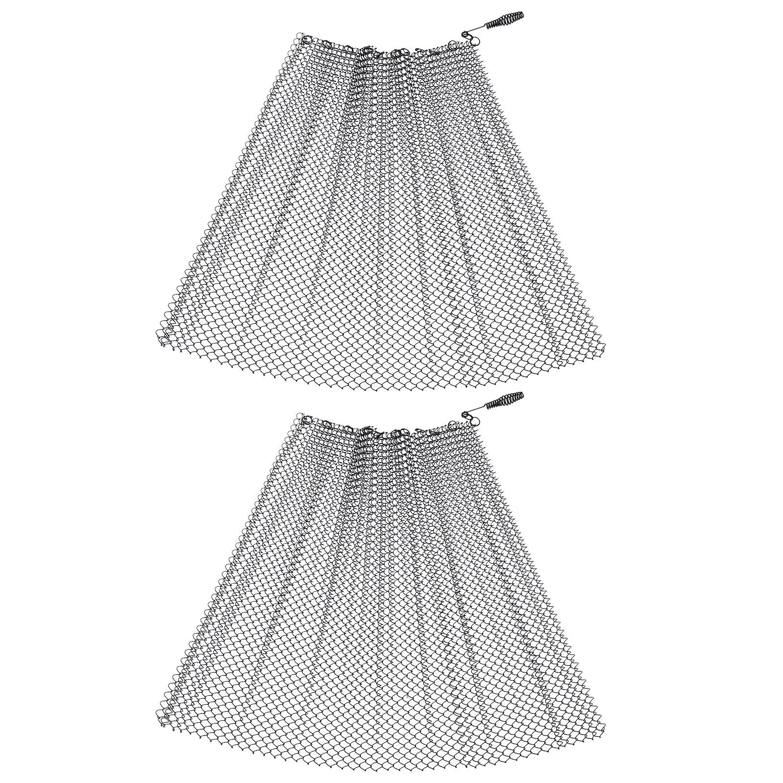 

2Pcs Fireplace Mesh Screen Curtain Fine Mesh Metal Panels Decorative Hearth Screen Replacement Spark Guard Fire Pit Accessory