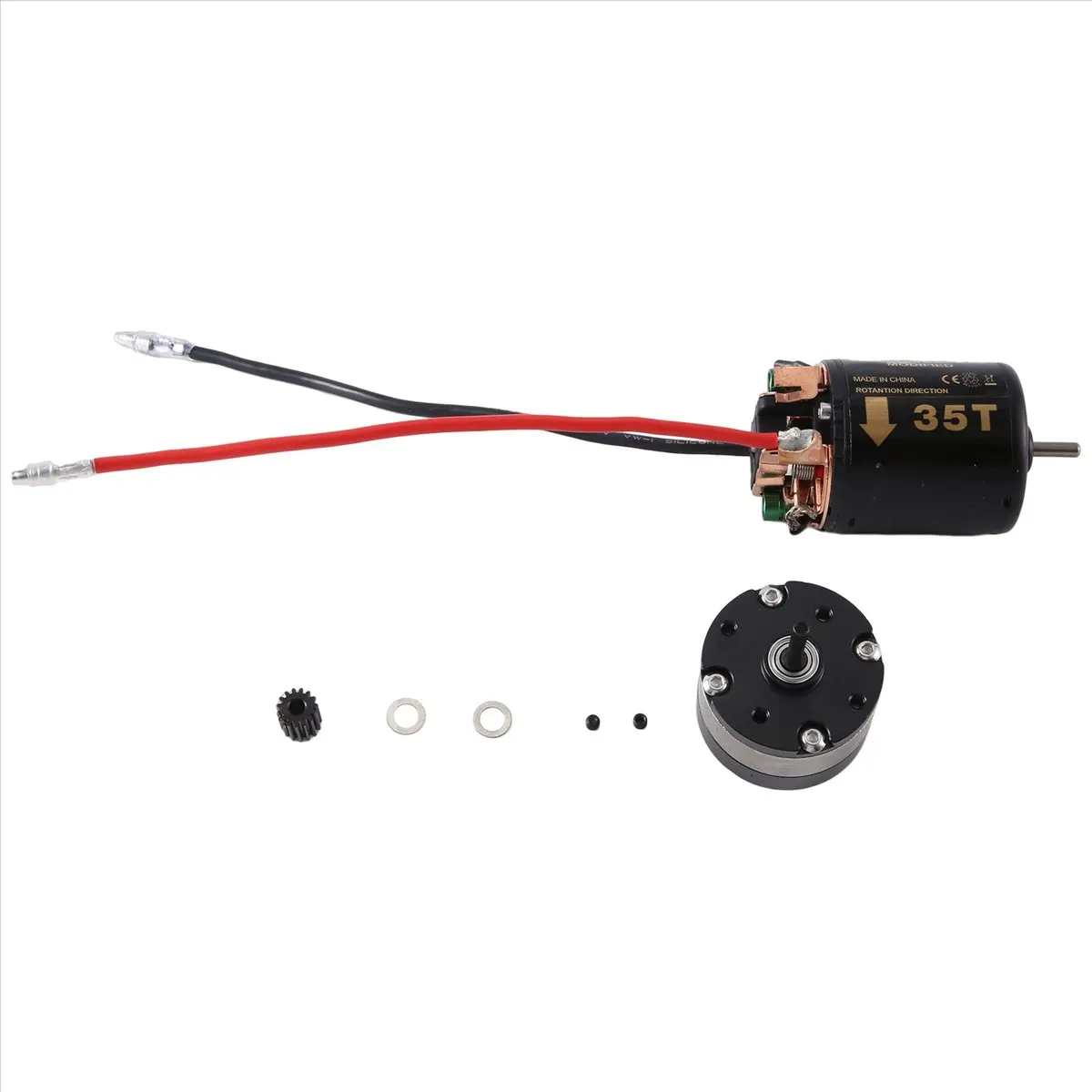 

RCXAZ 540 Brushed Motor and 1: 4.2 Ratio Reducer Planetary Gearbox for 1/10 RC Crawler Car Axial SCX10 TRAXXAS TRX4, 35T