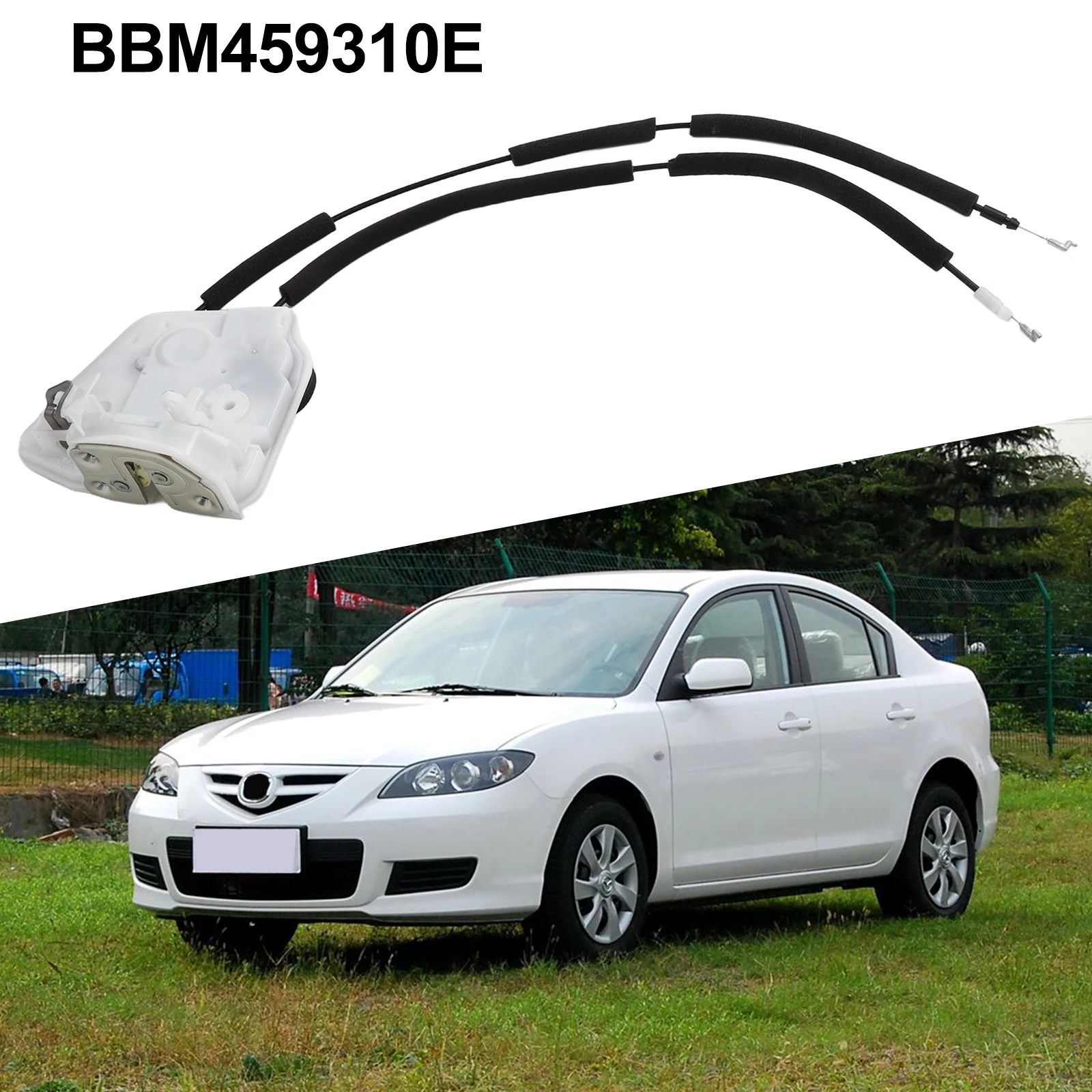 

Замок левой двери Черно-белый Привод замка двери Замена Установка Износостойкий дизайн Простота установки Ремонт автомобиля