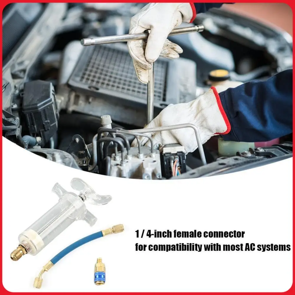 

Инструмент для заправки кондиционеров: автоматический инжектор-наполнитель с адаптером для быстрого подключения низкого давления R-134A, 1/4 SAE, 30 мл (1 унция)