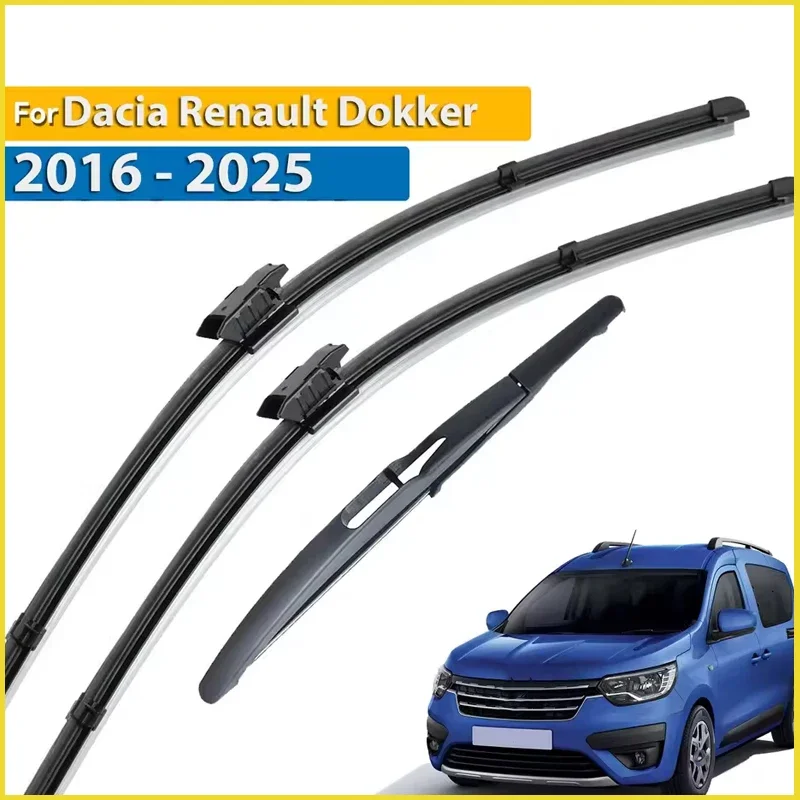 

Wiper Front & Rear Wiper Blades For Renault Dacia Dokker 2016 - 2025 Windshield Windscreen Window Rain Brushes 22"+16"+10"