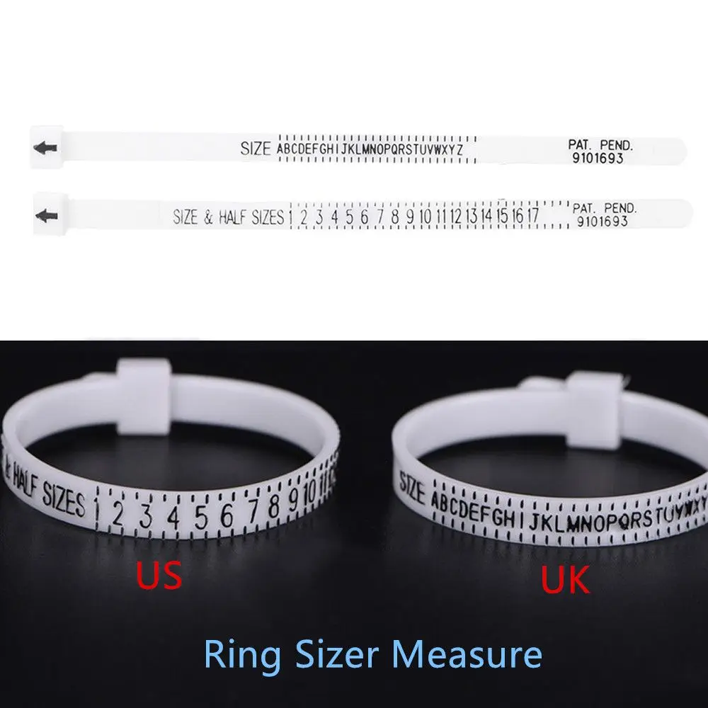 

New British/American UK/US Wedding Ring Band Finger Gauge Ring Sizer Measure Genuine Tester