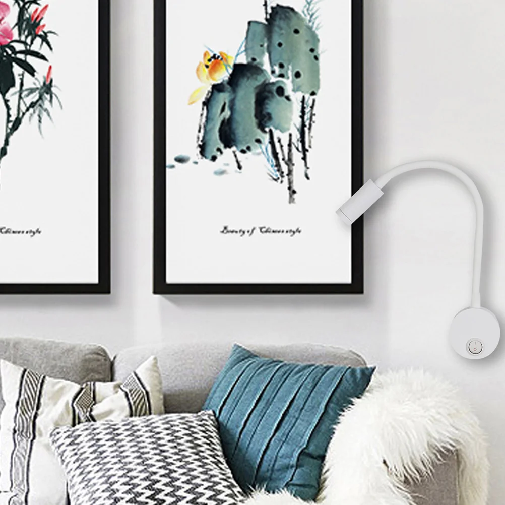 

3W LED Rope Bed Light Flexible Gooseneck Cylinder Wall Lamp Vintage White Industrial Room Lighting Wall Lamp