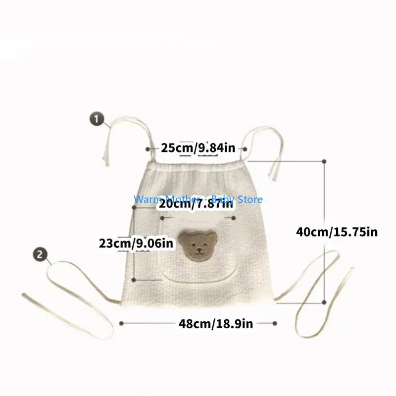 المنظم حقيبة لعبة حفاضات زجاجة ماء يدفع باليدين حقيبة التخزين المطرزة الدب السرير حقيبة عربات أطفال حقيبة للحمل 57QE #6