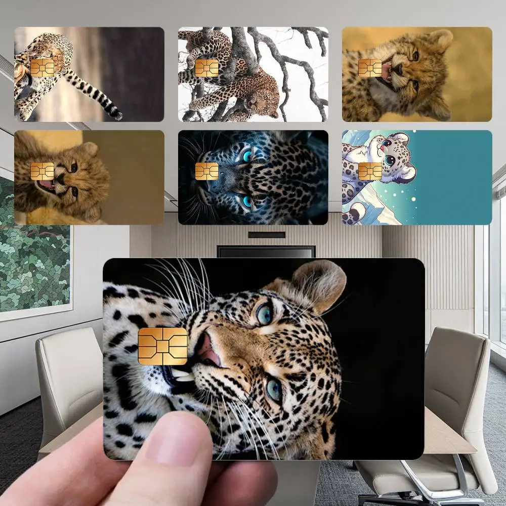 

Cool L-Leopard Card Stickers New Cartoon Card Debit Bank Charge Card Bus Metro Waterproof Sticker Decal Decoration