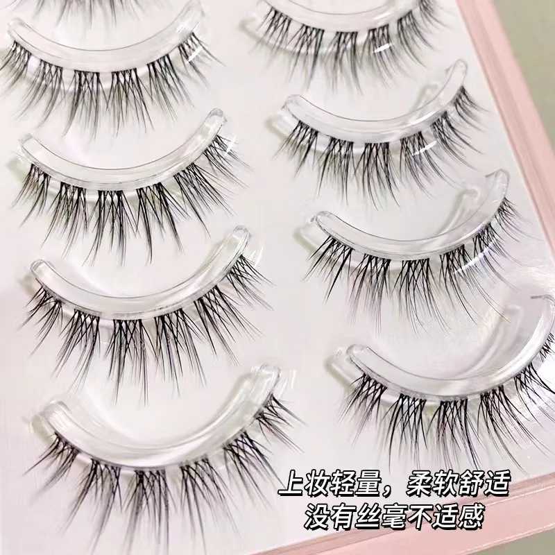 Segmentable Japanese Nude  Cartoon Version Transparent Stem Soft and Comfortable False Eyelashes Free Shipping Items Eyelash