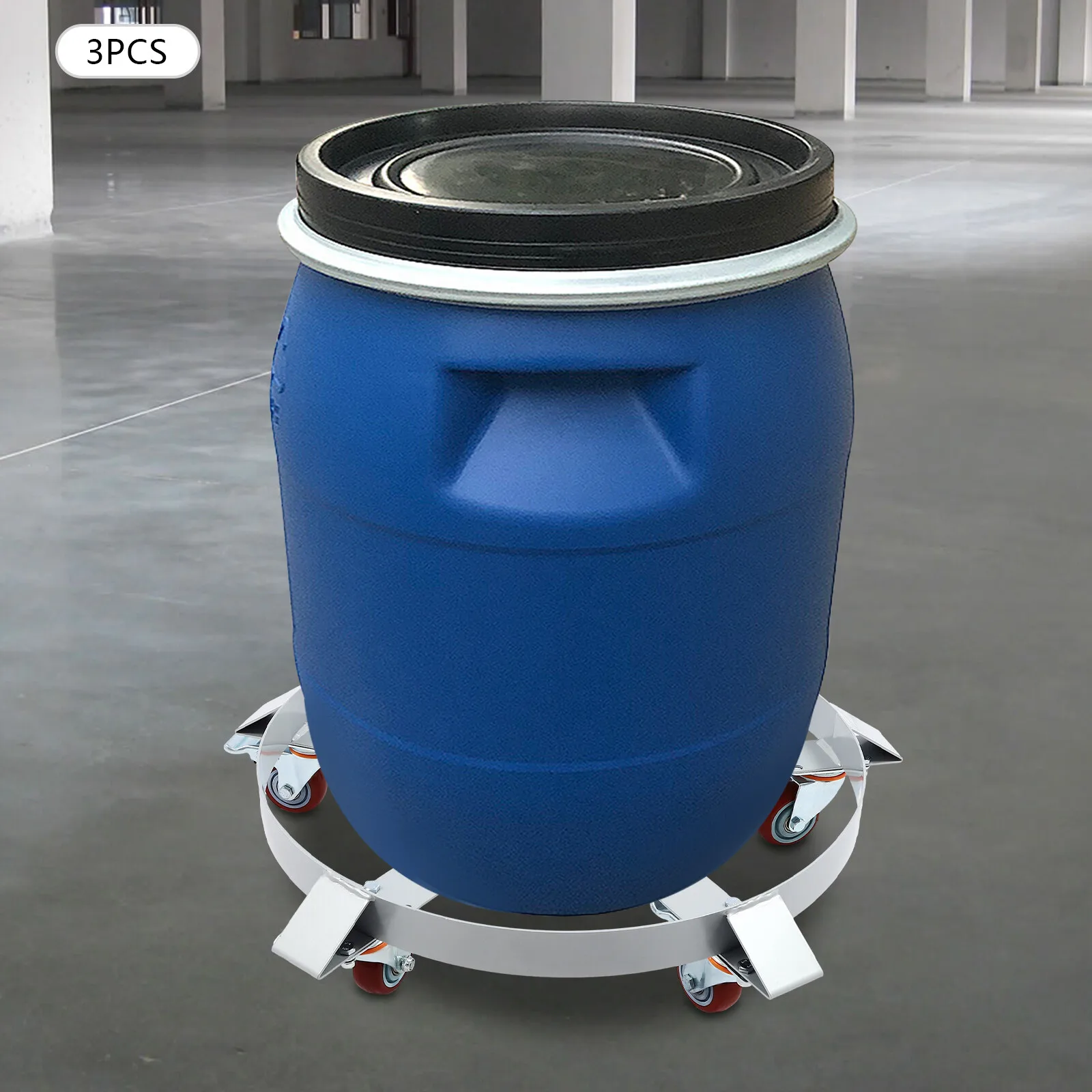 頑丈なドラムドリー、耐荷重1250ポンド、高強度スチール、上げバッフル、クロスバー、防錆、メンテナンスが簡単