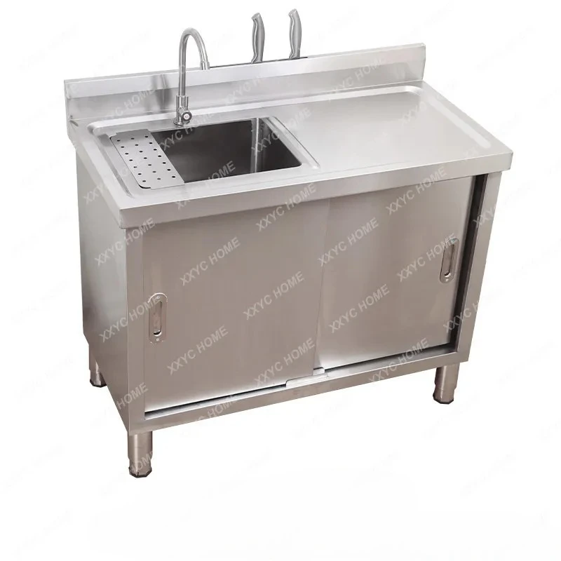 Stainless steel sink sink vegetable sink integrated cabinet fruit console locker HZ