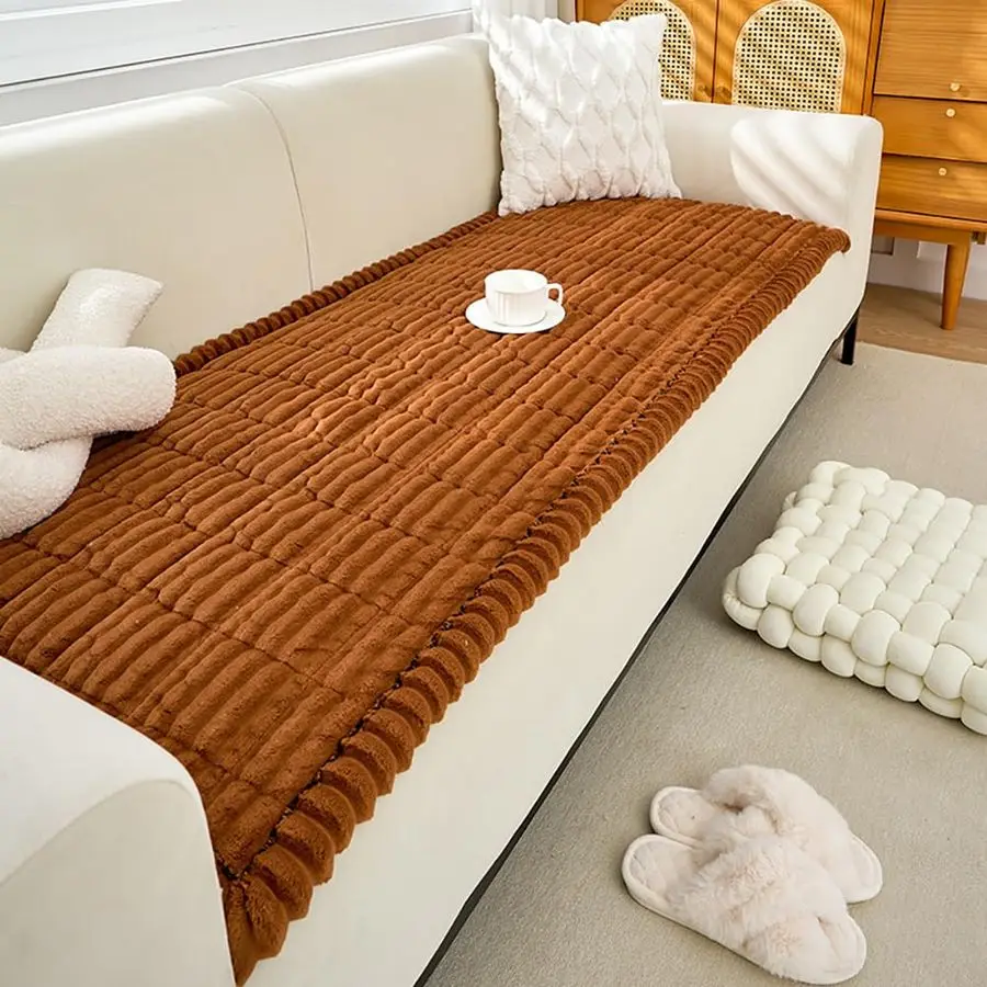 

Striped Couch Cover Super Soft Corduroy Sectional Sofa Cover Washable Non Slip Sofa Slipcover Furniture Protector for Kid Dog Pe