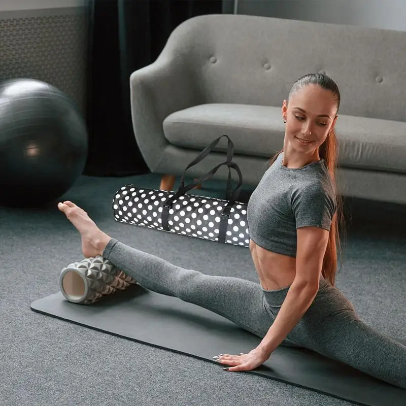 Borsa portaoggetti portatile multifunzione per tappetino da yoga Borsa per tappetino da yoga Tracolla regolabile Borsa da trasporto per tappetino da yoga per donna uomo con portaoggetti