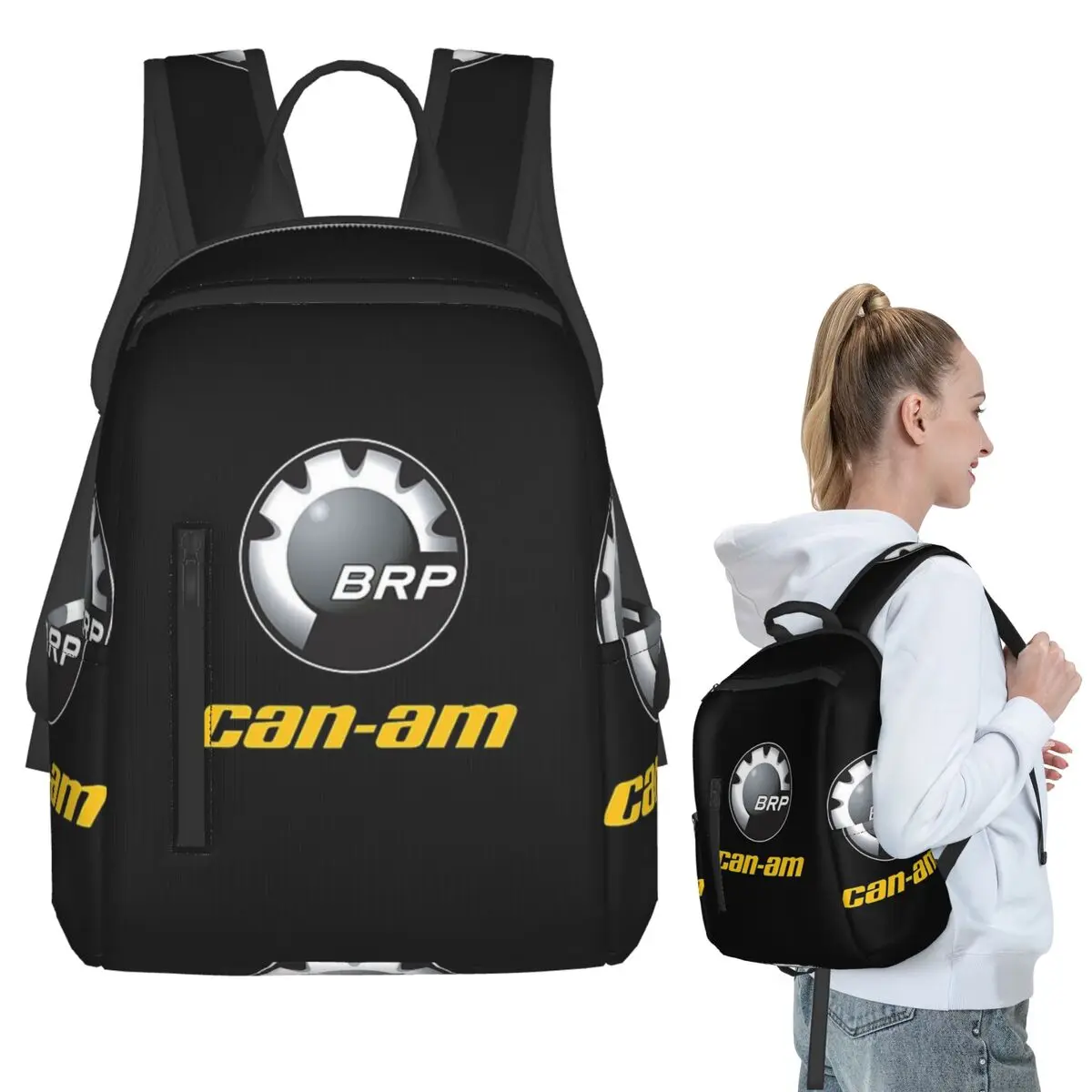 

Can-Am BRP Motorcycle Backpack Student BookBag Kids School Bag Computer Shoulder Bags Boys Girls