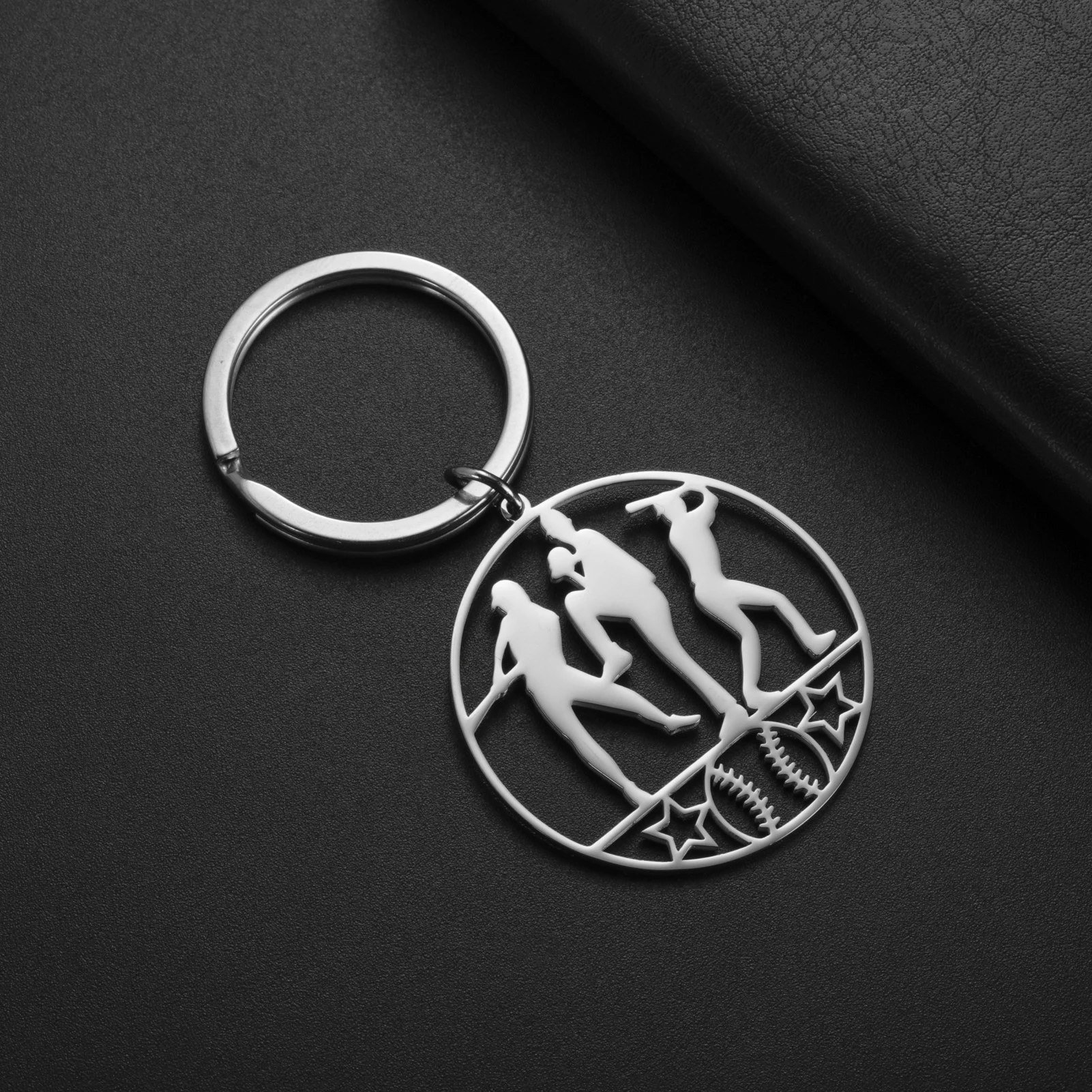 COOLTIME Sporte reignis Schwimmen Basketball Anhänger Schlüssel bund Edelstahl Sportler Schlüssel ring Auto Schlüssel bund Sport liebhaber Schmuck – Detail 14
