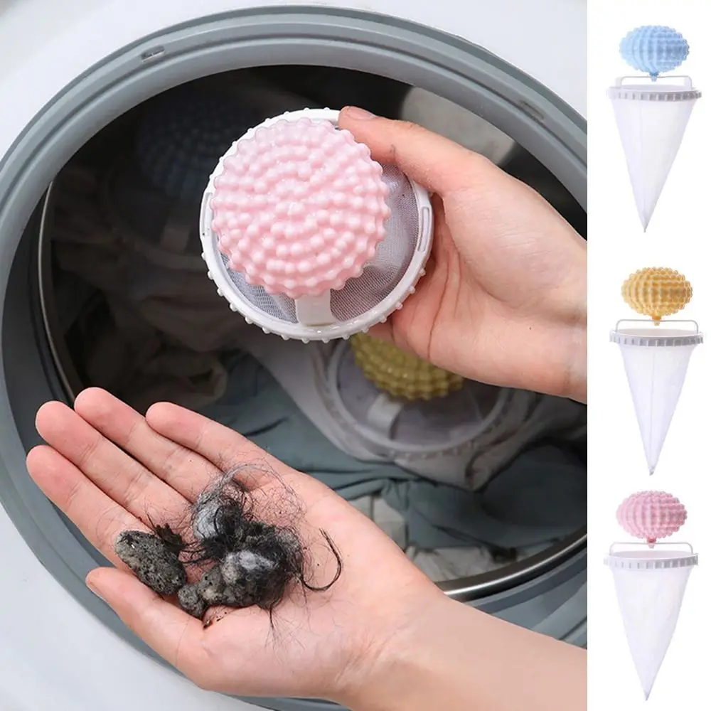 Plastic 2 in 1 Laundry Balls Convex Hair Remove Solid Laundry Balls Reusable Dirt Clean Washing Machine Filter for Home