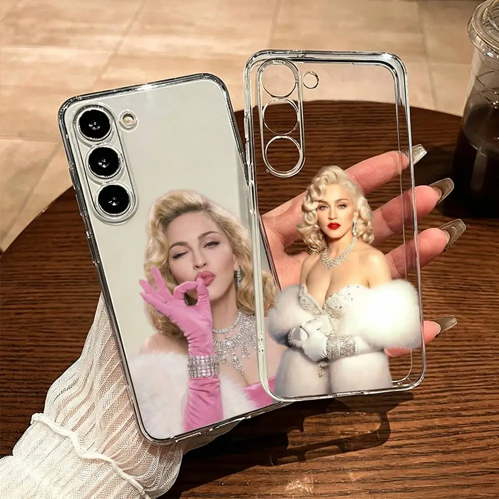Singer Madonna Phone Case Lightweight Shatterproof Transparent Printed Phone Case For Samsung Galaxy