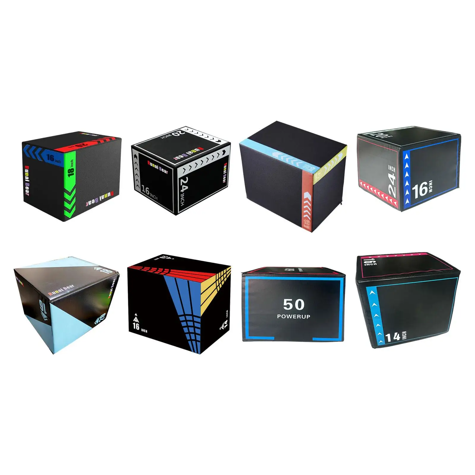 صندوق القفز الهوائي عالي الكثافة ومقاوم للعرق ومتعدد الوظائف لتدريب القوة في صالة الألعاب الرياضية والتكييف والتمارين المنزلية