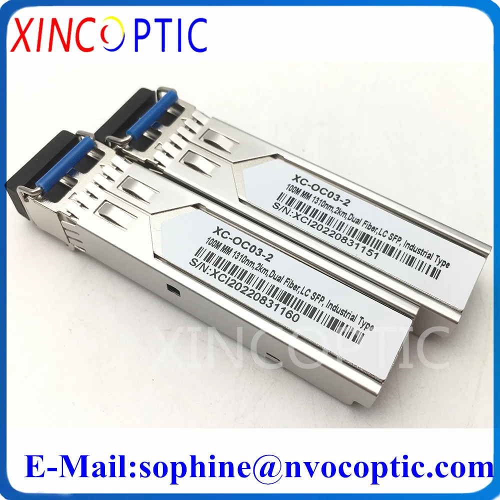 Imagem -06 - Transceptor Óptico Sfp 155mbps 100m mm 1310nm2km Fibra Dupla tipo Industrial lc Compatível com Interruptor Cisco Mikrotik 10 Peças