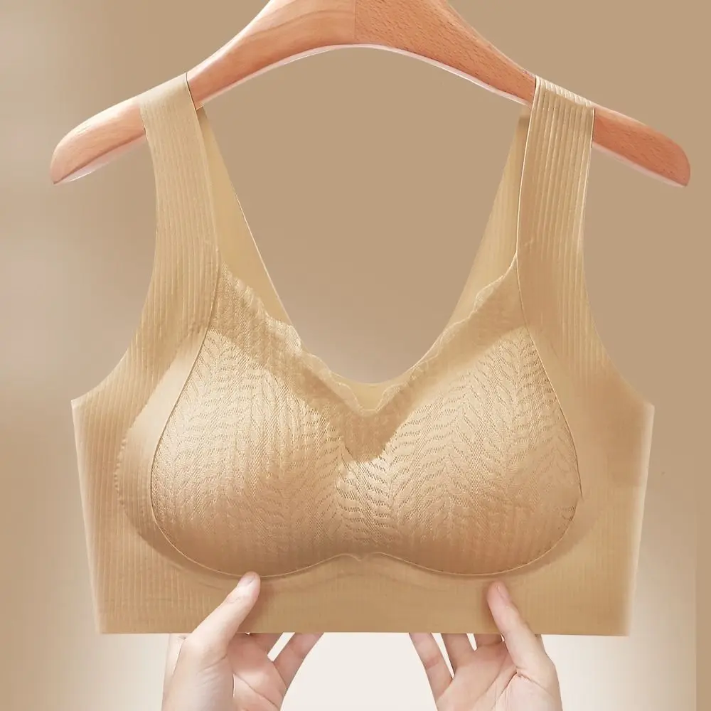 Reggiseno a V profondo senza fili regolabile con coppa grande Intimo antiurto anti-cedimento per donna Lingerie Seni raccolti Reggiseno senza cuciture Yoga