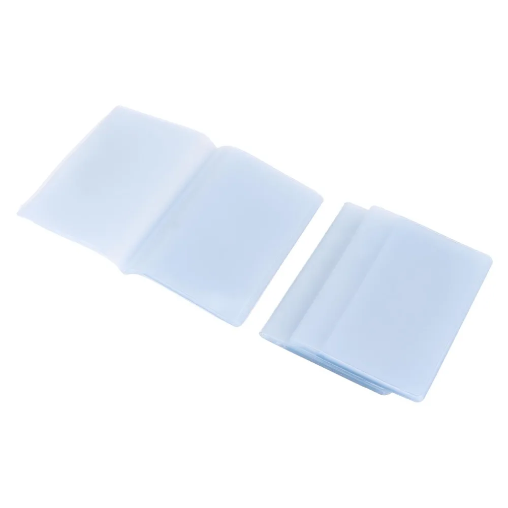 3pcs Soft PVC Credit Card Holder 10 20 Pages Clear Protective Sleeves Plastic Card Wallet Transparent Card Wallet Inserts