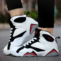 Men's High Top Basketball Shoes Wear-resistant Anti-slip Casual Sport Sneakers for Couples Youth Trendy Boots