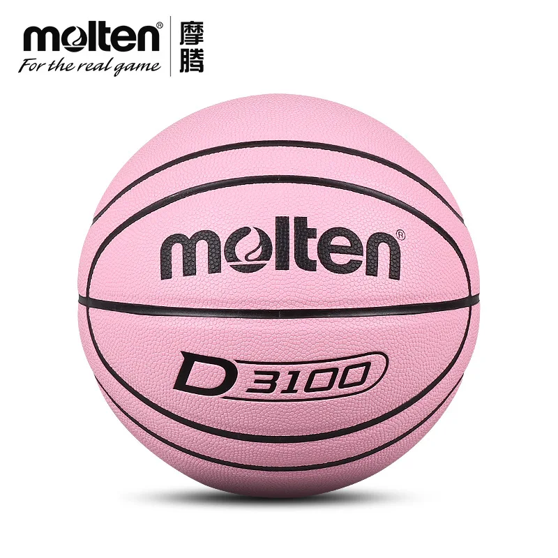 2023 Molten Basketball Ball Official Size 7 Pink Basketball D3100 Soft Wear-resistant PU Outdoor Indoor Training Game Men  ﻿