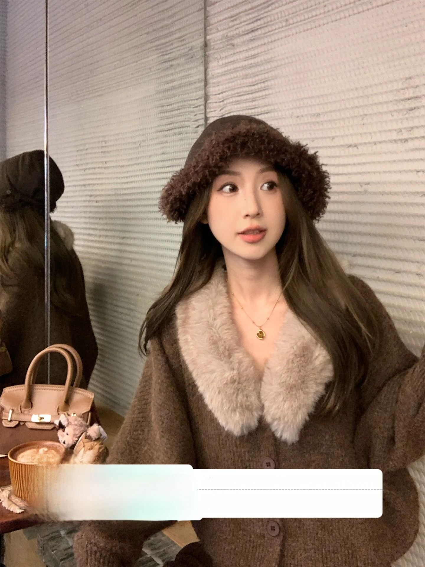 

Korean Sle Women's Knitted Open Cardigan Warm Fce oulder Drop down Coat Collar Soft Long Sve Winter Faion 2025