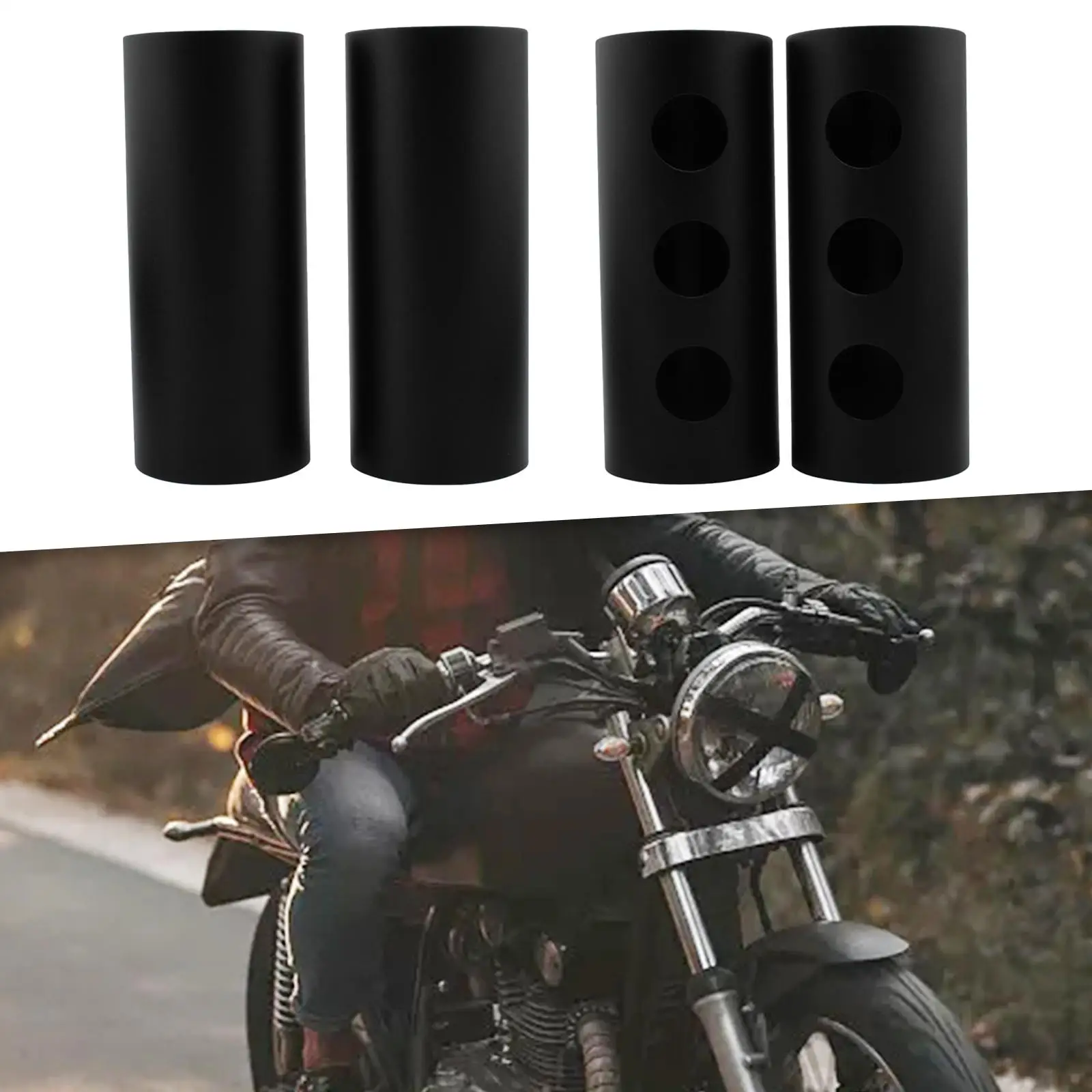 2 Pieces Motorcycle Fork Cover Boots for Trimpion Bonneville Bobber