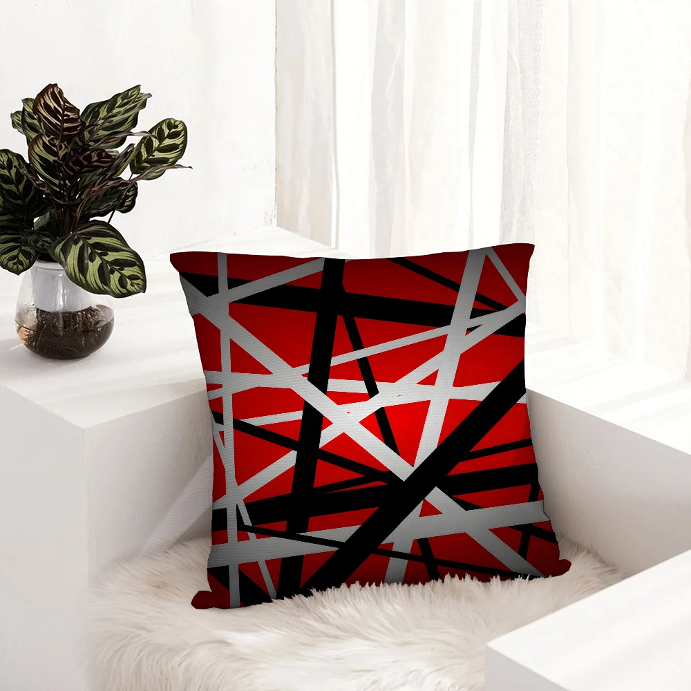 V-Van H-Halen Rock Pillow Case Plush Fabric Soft  Pillowcase Double Sided Print Cushion Cover Household Gifts