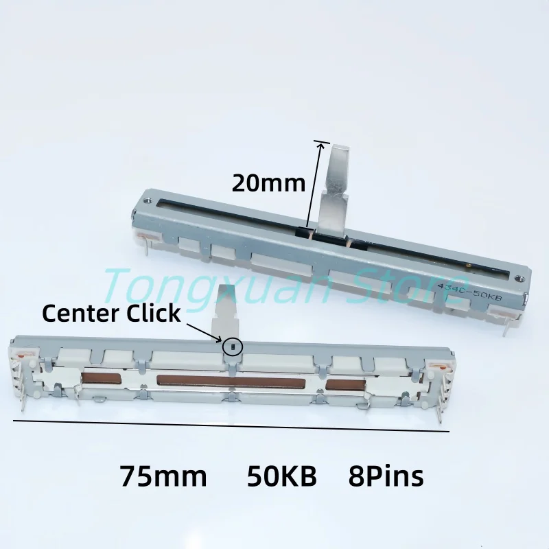 1pc Straight Slide Potentiometer 50KB 8Pins DCV1011 Disc Player Speed Fader DDJ-400 800 RR SR2 ERGOV FLX6 CMX-3000 5000 20mm