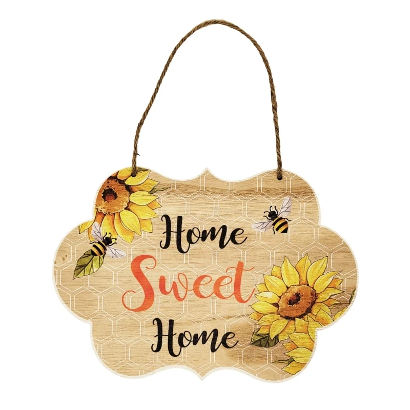 Welcome Sign Bees Day Door Sign Vintage Welcome Wall Sign Hanging Door Decoration for Farmhouse Outdoor Ornament