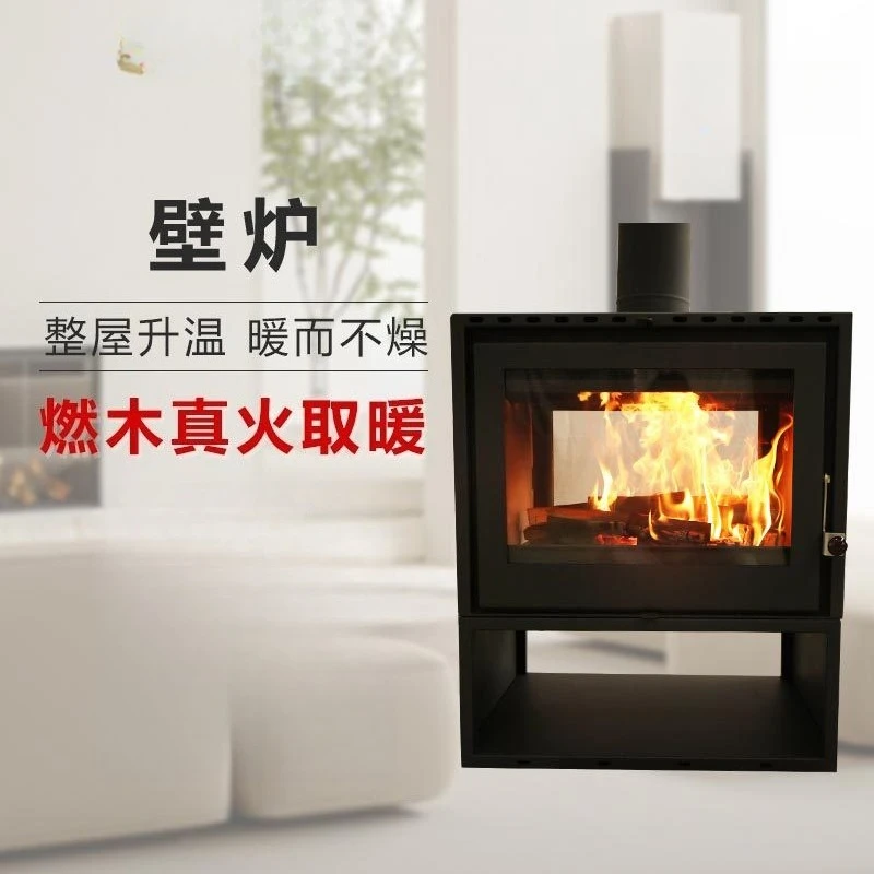 Perapian Kayu Bakar Baja Karbon Eropa untuk Rumah, Bed and Breakfast, Villa, Ruang Tamu, Pemanas, Tungku Pemanas