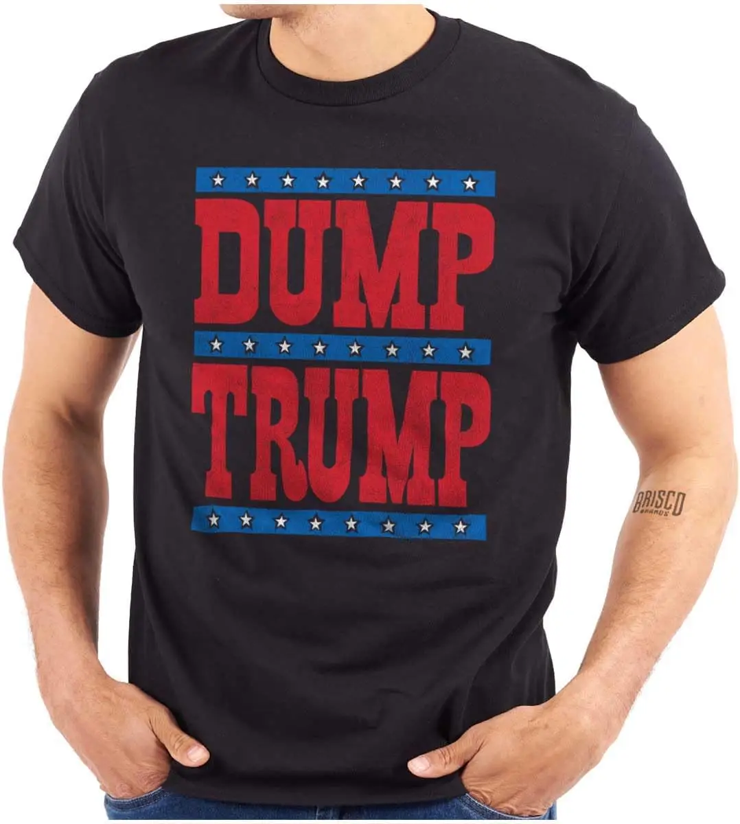 Brisco Brands Dump Trump Anti-Trump 2020 Election Graphic T Shirt Men or Women