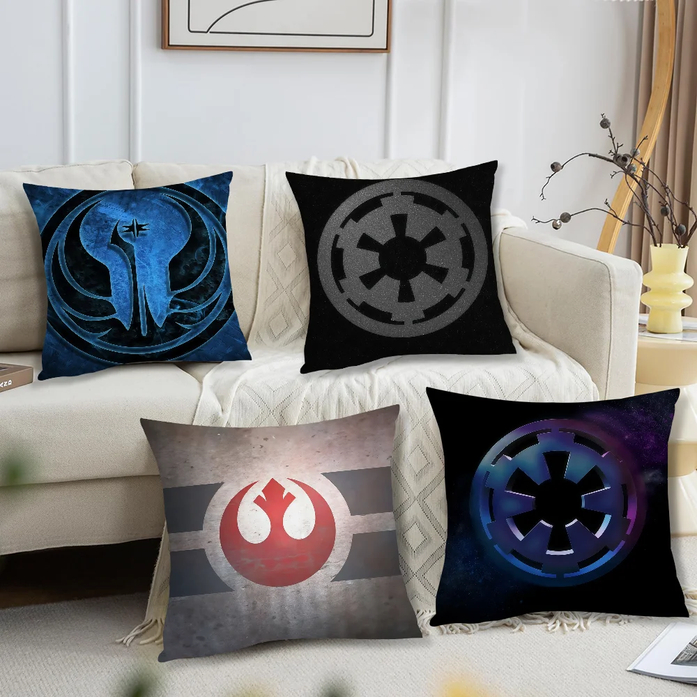Funda de cojín con logotipo clásico de Star Wars para almohada, decoración de sofá, hogar, coche, habitación, cafetería, oficina, simplicidad nórdica