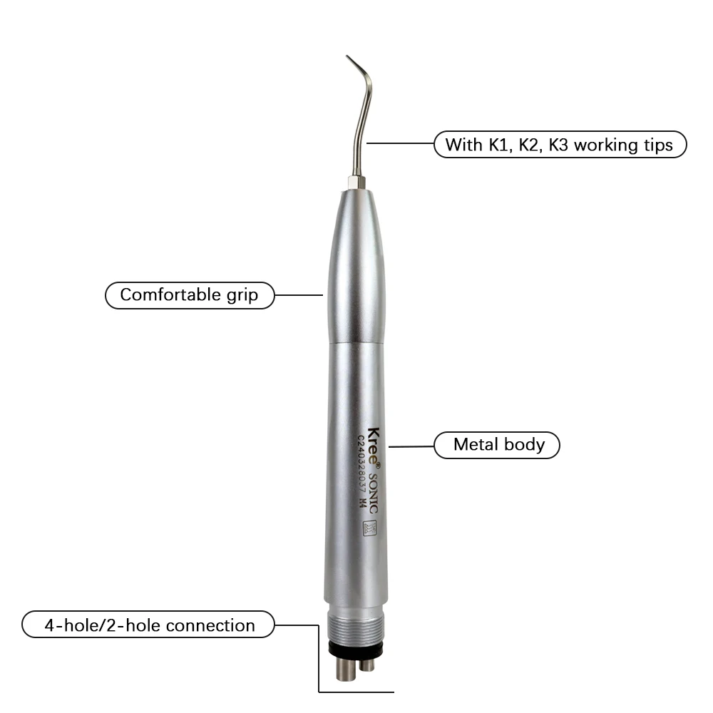 Dental Air Scaler Handpiece Sonic Scaler Tooth Cleaner for KV With K1 K2 K3 tips 2/4 Holes Dentistry Tools