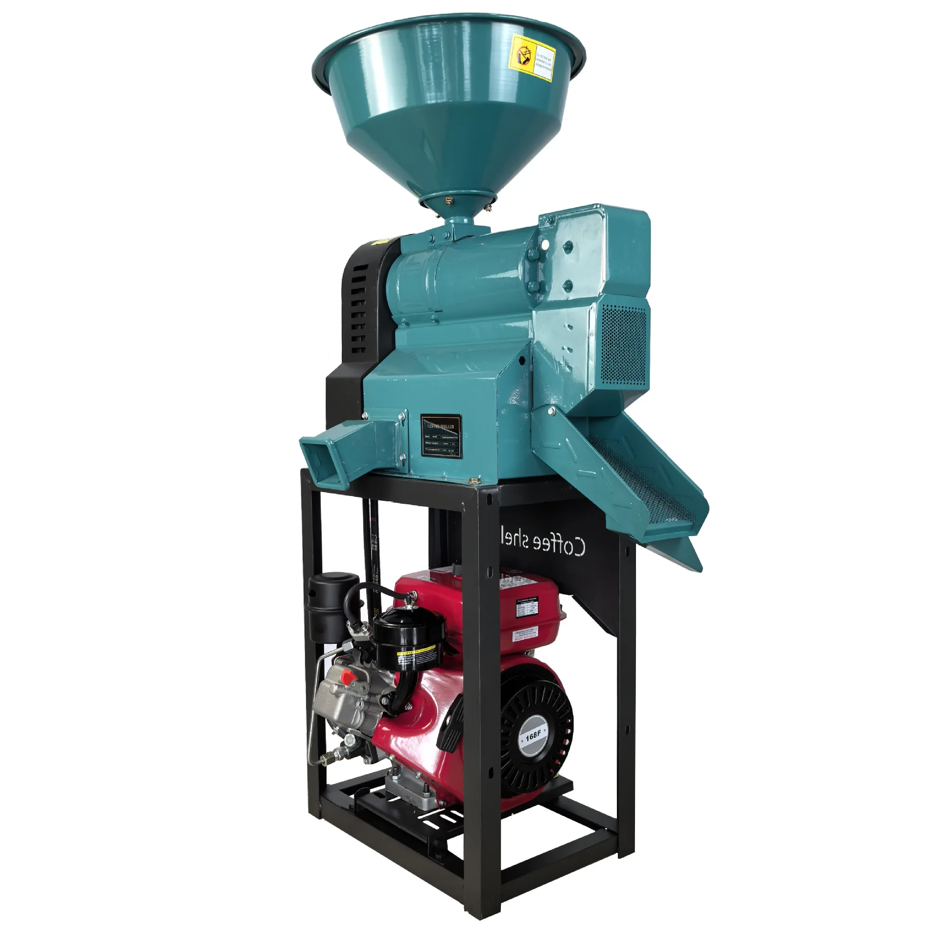 200kg/h Coffee Bean Sheller 220V Electric Dry Huller with Blower for Sun Dried Washed Beans Peeling Machine