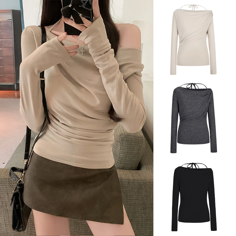 موسى الملكة مثير طويل Sve واحد الكتف Ne شنقا تي شيرت المرأة الرغبة النقية تصميم تنوعا صغيرة ence الأعلى #1