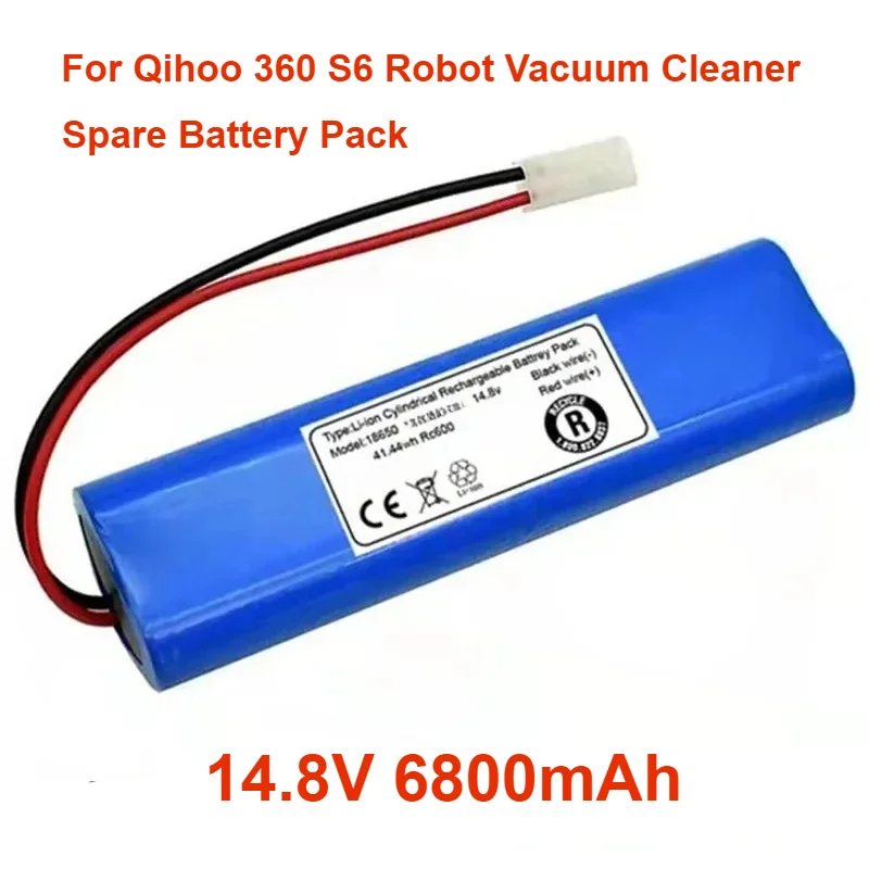 For Qihoo 360 S6 Robot Vacuum Cleaner Spare Battery Pack Or Better Suitable 14.8V 6800mAh